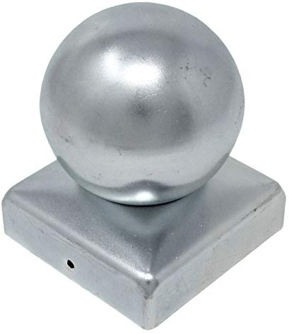 SOTOOLS 8 x Pfostenkappe mit Kugel, für Pfosten 80 x 80 mm, Stahl verzinkt | Abdeckkappe für Pfosten.