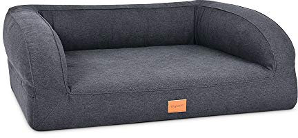 Mypado Hundebett Flo Luxuryline Standard mit Schaumstoffkern (130 x 110, anthrazit)