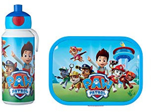 Mepal Pausenset Campus (Trinkflasche + Brotdose), ABS, Paw Petrol, 20.5 x 7.5 x 18.8, 107410165350