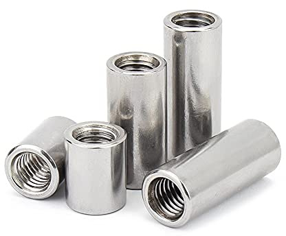 BOZONLI M8 Gewindemuffen Rund, Edelstahl Rundmuffen Verbindungsmuffen Langmuttern Abstandshalter Distanzmuttern (M8×12×30mm,2 pcs)