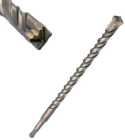 Corintian VHM SDS Plus Bohrer – Vierschneidiger Hammerbohrer Ø 4-18 mm, Steinbohrer, Betonbohrer, Mauerdurchbruchbohrer für Beton, Naturstein, Fliesen, Ziegel & Mauerwerk