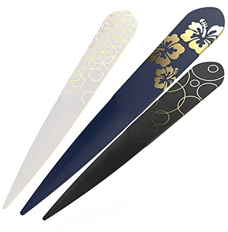 Uncommon Desks Letter Opener - 3 Pack Plastic Letter Opener with Trendy Designs, Safe Plastic Edge, Wide Ergonomic Handle for Comfort and Grip
