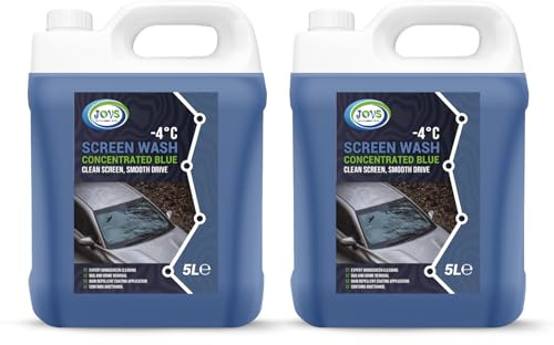 Screenwash 2x 5 Litre - Screen Wash for Cars, Windscreen - Concentrate & Effective to -4°C - Car Screen Washer Fluid & Windscreen Cleaner.