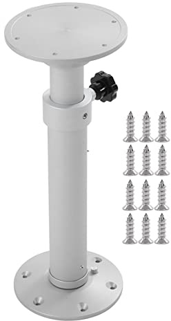 Teleskop Tischbeine Höhenverstellbar 445-685 mm für Wohnwagen Yacht Van EVGATSAUTO Aluminium Tischbasis mit Montageplatte Matt Silber