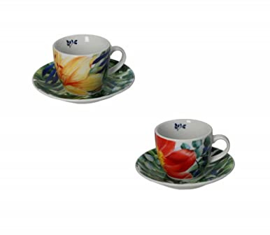 BRANDANI TAZZINA CAFFE' GGG SET 2 PZ PORCELLANA