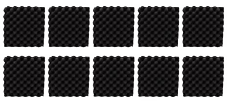 10PCS 30 X 30 X 5cm Panneaux de Mousse Panneaux Acoustiques Coussin D'Isolation Acoustique Haute Densité Plaque de Mousse de Polyuréthane pour Studio D'Enregistrement pour Mur et Plafond