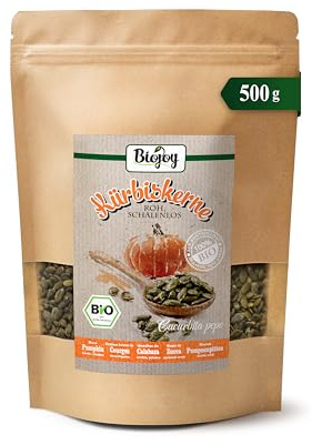 Biojoy Semi di Zucca BIO (500 g), sgusciati e senza sale