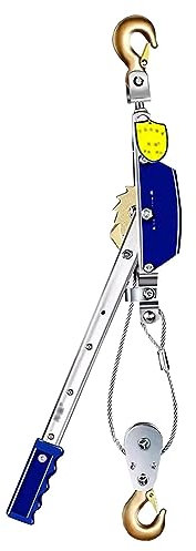1-Tonnen-/2-Tonnen-/3-Tonnen-/4-Tonnen-Hochleistungs-Stahlkabel-Dual-Gang-Power-Ratsche Mit 2 Haken, Abzieher Mit Dual-Gang-Ratschensystem for Einfaches Ziehen Mit Der Hand (Size : 2ton)