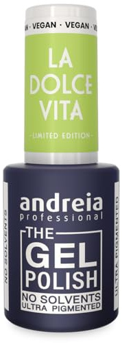 Andreia Professional - The Gel Polish TPO and Solvent Free Gel - DOLCE VITA Limited Collection - Colour DV1 Lime Green 10.5 ml