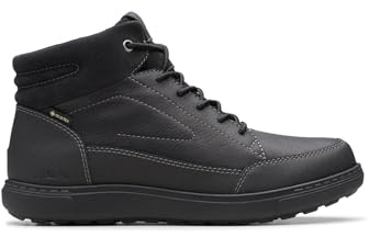 Clarks Premium Mapstone HiGTX Herren-Stiefel, Schwarz, WLined Lea, Größe 43, Black Wlined Lea, 43.5 EU