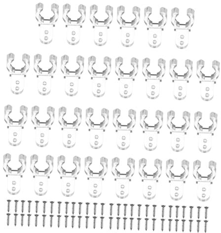 jojofuny 2 Set Di Clip Per Supporto Luce Led 11-13 Mm Morsetto Per Tubolari Plastica Robusta Per Uso/esterno 100 Pezzi * 2
