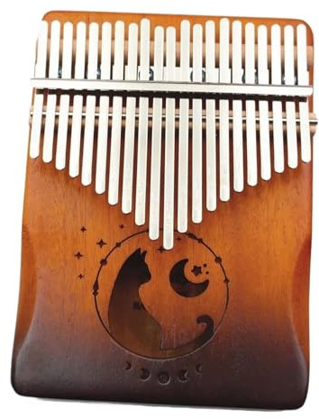 LJRRTYQ Kalimba 17/21 Tasten Kalimba Daumen Klavier Massivholz Furnier Tastatur Musikinstrument Kalimba Finger Klavier(21 Keys)