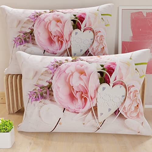 PETTI Artigiani Italiani – 2 Kissenbezüge 50x30 cm Mikrofaser – Sofakissenhüllen Dekokissen – Zierkissenbezüge für Couch, Bett, Wohnzimmer – Weiche Kissenhüllen mit modernem Design – Made in Italy