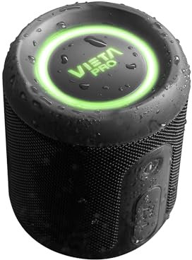Vieta Pro Altavoz Bluetooth 5.3 Potente 25W, Resistente al Agua, 13H Batería, Micrófono, Aux-In, USB Tipo C, TWS, Compatible con Alexa | Altavoz Portátil Easy 4. Negro