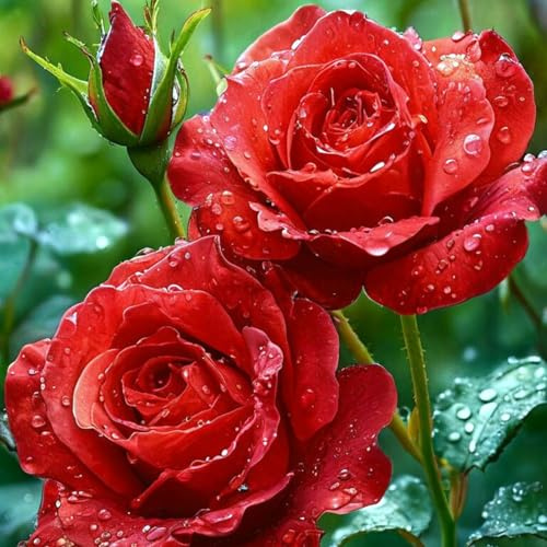 Eleganz Rosen-Rhizom, Überraschend wachsend, Winterhart Mehrjährig, Geeignet für Frühling und Herbst, Kein Gießen Erforderlich-1 Rhizom-A