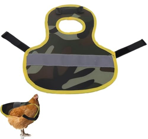 Hühnerweste für Hühner | Reflektierende Weste für Haustiere mit verstellbarem Riemen – Schutz aus Geflügelfedern für Huhn, Enten, Gänse