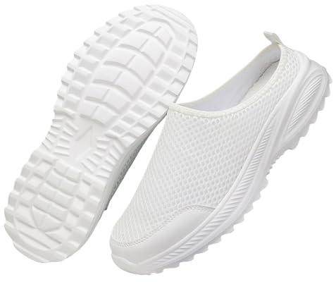 Zapatillas de deporte Zapatos de mujer Zapatillas de correr Running Gimnasio Tenis Zapatilla semi Deportiva Casual Pequeños Zapatos blancos de talla grande Zapatos para hombres y mujeres, Blanco, 42