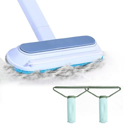 BUBEFSKD Natürliches Tierhaarentfernungswerkzeug 3-teiliges Set Waschbare Fusselbürste Mit Ergonomischem Für Wiederverwendbare Möbelhaarentferner Für Katzen