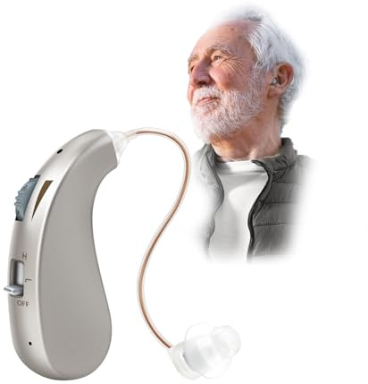Britzgo VHP-1206 Dispositivo Recargable de Gancho，Tecnología de Procesamiento Digital de Señal，40 h de Batería，Doble Modo de Sonido，Diseño Ligero y Cómodo