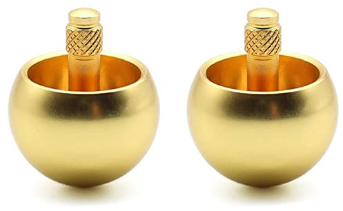 Youbones 2X Tippe Top Metall Oben Umdrehen Edelstahl Kreisel Erstaunliches Spielzeug Geschenk, Golden