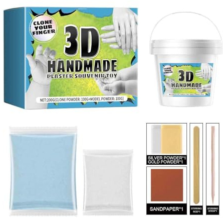 Set di impronte a mano per coppie, per mani 3D, per la famiglia, set di impronte a mano 3D, per coppie, in gesso, per San Valentino, per souvenir