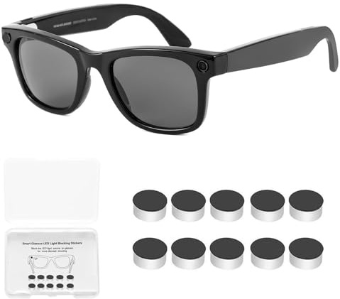Housses bloquantes de lumière LED améliorées compatibles avec les lunettes intelligentes Ray-Ban Meta – Protection de l'intimité plus fine, réduit les alertes d'occlusion des lentilles, Meta Wayfarer