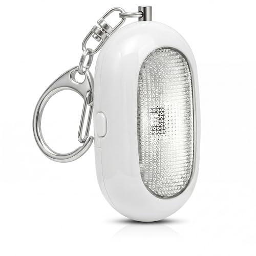 CSL – Persönlicher Alarm für Frauen und Kinder – Schlüsselanhänger mit Alarmton – LED-Signalleuchte – extra kleines, tragbares Gerät – Sirene für Selbstverteidigung und Sicherheit – 125dB Signalton