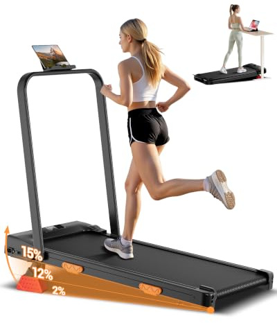 UMAY 3.0HP Cinta de Correr Plegable 15%, 10KM/H Caminadora 159 KG