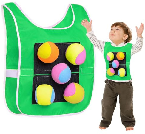 Sticky Ball Vest – 16,93 Tum Oxford Cloth Kit | Dodgeball Fleece Game – Praktisk Lekdesign För Hand-ögonkoordination Idealisk För Gruppaktiviteter I Skolor, Läger Och Lokala Parker.