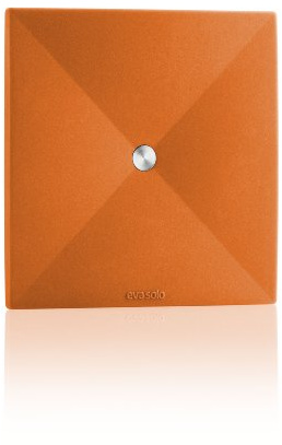 Eva Solo Glasuntersetzer, 4 Stück, Aluminium, Orange, 8,9 x 8,9 x 3,6 cm