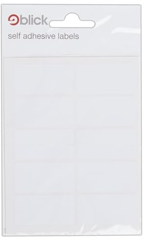 Blick Labels, White, Self Adhesive Stickers, Rectangular, 19mm x 38mm, 70 Labels, for Home, Office, Family, School, Letters, Address