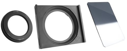 Formatt Hitech - Juego de filtros degradados de densidad neutra 0.6, soporte para filtro (165 mm) y adaptador para objetivo Nikon (14-24 mm)