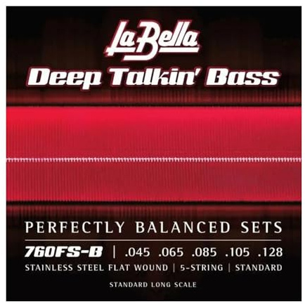 La Bella 760FS-B Deep Talkin Bass Flatwound Bass Strings - Standard 5-String