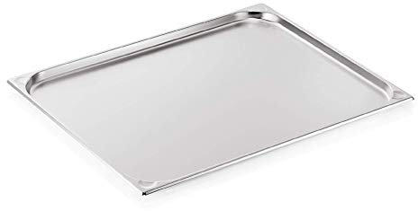 WAS 7621 020 Serie 76 Chromnickelstahl Gastronormbehälter mit Stapelrand, 2/1 GN, 5L, 650mm x 530mm x 20mm