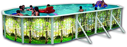 Piscine Ovale Hors sol 915x457x120 Paroi Rigide Laquée Forêt Ovale TOI