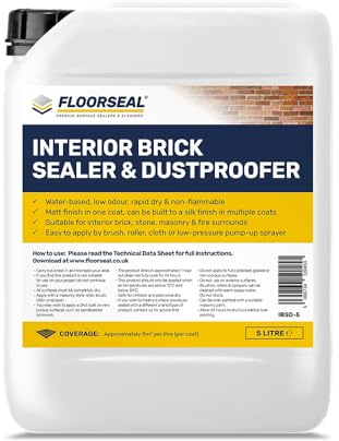 Interior Brick Sealer & Dustproofer - Seal, Dustproof & Protect Interior Brick & Masonry (5 Litre)