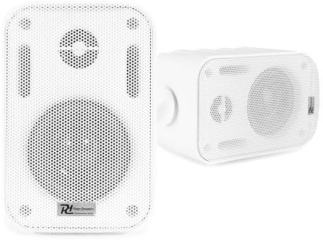 Power Dynamics BGO30 Indoor Outdoor Wall Speakers Pair – White 3-Inch Passive Weatherproof IPX5 Speakers for Garden, Patio, Boat, Pool, Commercial and Home Audio Installations