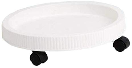 Tubayia Pflanzenroller Rolluntersetzer Blumenuntersetzer Blumentopf Untersetzer mit Rollen (Weiß)