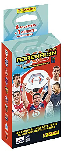 Panini France SA Trading Cards League 1 Uber Eats Adrenalyn XL 2021-22 – Blister mit 6 Hüllen + 1 gratis