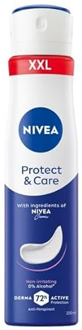 NIVEA Deo Spray Protect & Care XXL Size 250ml (Pack of 5) Deodorant Anti Perspirant