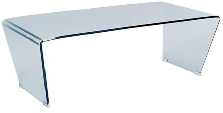 Vente-unique - Table Basse SUZANA - Verre trempé courbé