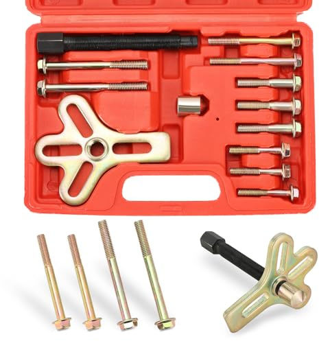Acymner Harmonic Balancer Steering Wheel Puller Kit | 13PCS Flywheel Puller, Crankshaft Pulley Puller, Crankshaft Pulley Removal, Steering Wheel Pulling Set