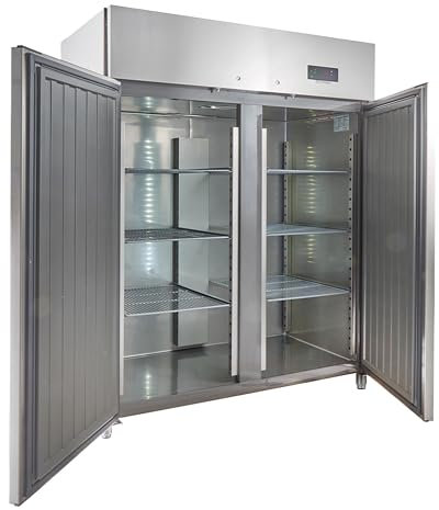 GastroHero ECO 1300 GN 2/1 Monoblock Gastronomie Tiefkühlschrank, Gastronomiebedarf, 1350 Liter, Großvolumiger freistehender Gefrierschrank, Energiesparend, Robuste Bauweise