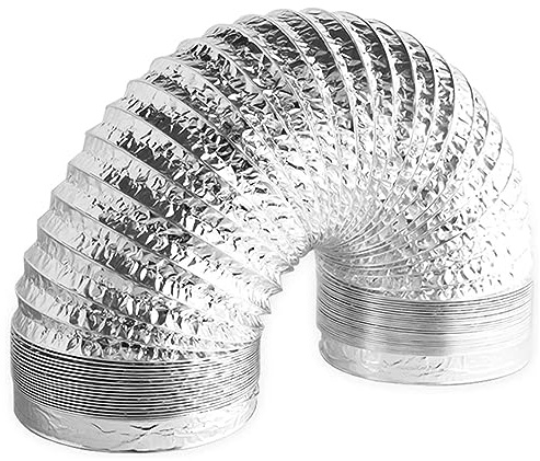 Aluflexrohr Abluftschlauch Rohr Flexschlauch Flexible Luftleitungen Schwarz Lüftungsschlauch Mit 2 Schlauchschelle Ø 80/100/110/120/150/160/170/180/200mm (Color : 1.5m, Size : 120mm)