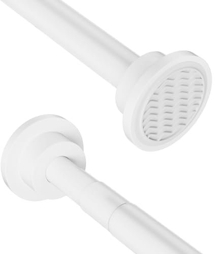 Onpira® Duschvorhangstange Teleskop ausziehbar ohne Bohren – in 5 Längen (40–240cm) & 3 Farben wählbar – Teleskopstange für Bad & Dusche, Edelstahl, Weiß oder Schwarz (125-240cm, Weiß)