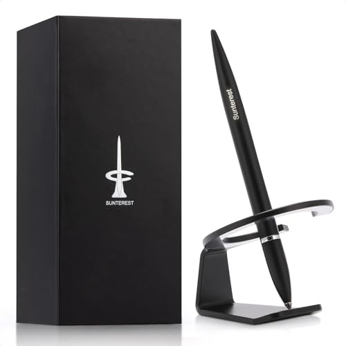 SUNTEREST Stylo à encre gel à lévitation magnétique, cadeaux de luxe en métal pour hommes et femmes, stylo futuriste flottant, gadgets technologiques géniaux, accessoires uniques de