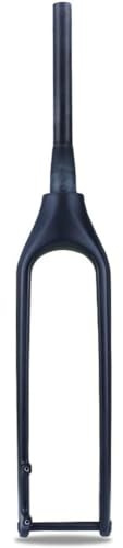 HESHS Fahrradgabel Fahrrad Starrgabel 26 27.5 29 Zoll Kohlefaser Mountainbike Starr Gabel 15X110mm Steckachse Vorderradgabel 1-1/2'' Konisches Rohr MTB Scheibenbremse Gabel,Matte Black,27.5inch