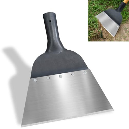 Pala per la pulizia del giardino, in acciaio, 21 cm, adatta per agricoltura e giardini, pala da neve, sbrinamento, esterni, casa, fattoria