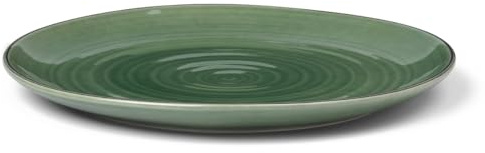 Kähler Design Colore 690624 - Plato llano de cerámica (27 cm de diámetro), color verde