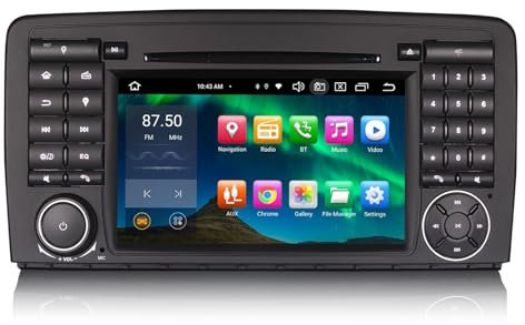 GONFEN Acht-Kern 4GB+64GB Android 14 DAB+ Autoradio Für Mercedes R-Klasse W251 mit GPS Navigation Unterstützt Apple CarPlay Android AUTO DSP WiFi 4G DVD SD USB Bluetooth 5.0 Canbus SWC RDS TPMS Kamera